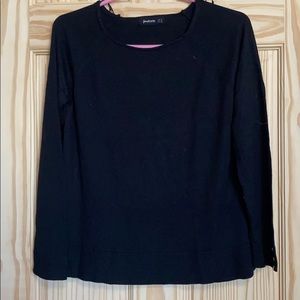 Stradivarius Basics Black Long Sleeve Knit Sweater